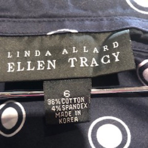 Like new Linda Allard Ellen Tracy Navy & White Polka Dot 2 Pc Suit. is Size 6 - Picture 2 of 12